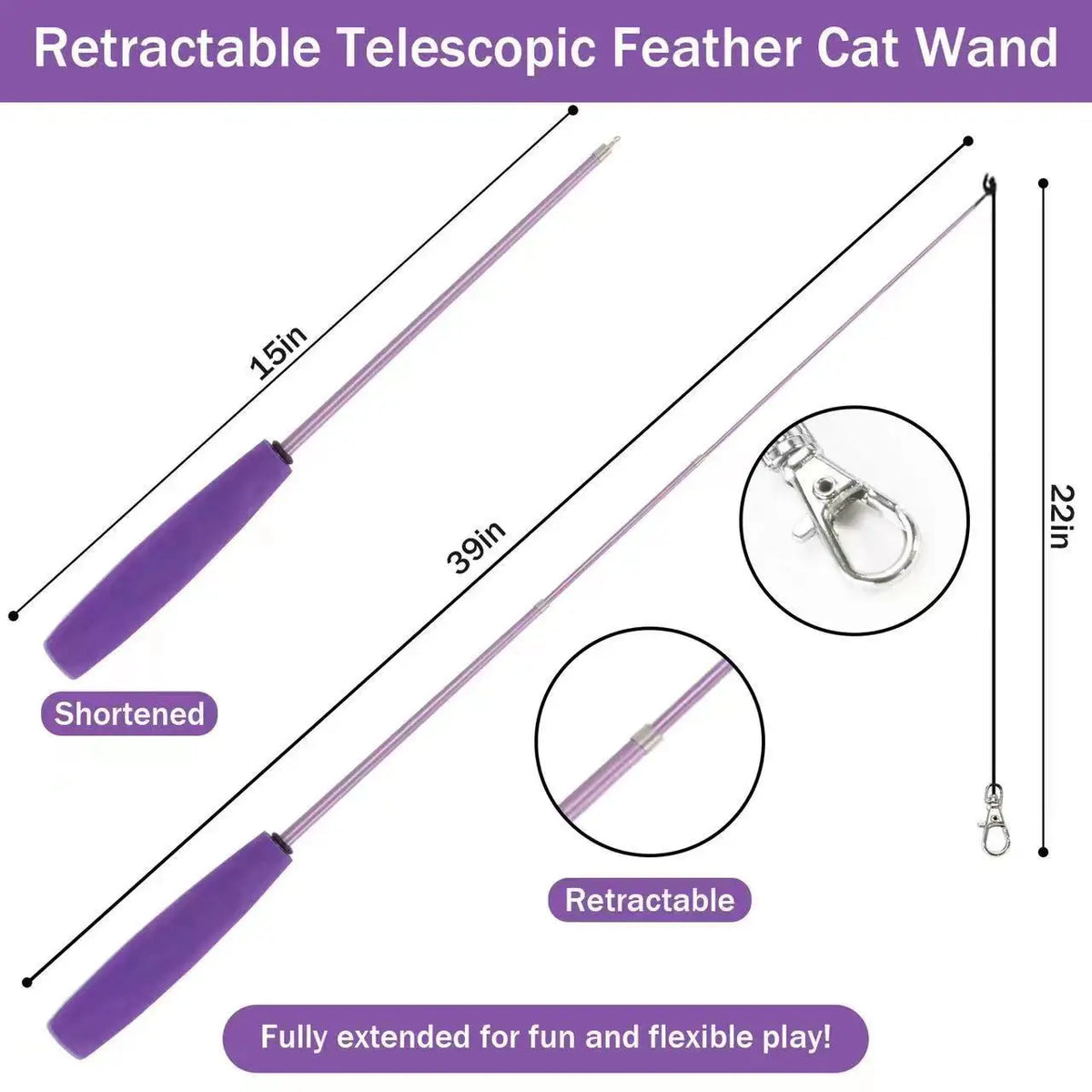 Feather Wand Cat Toy Set (12 Pack)