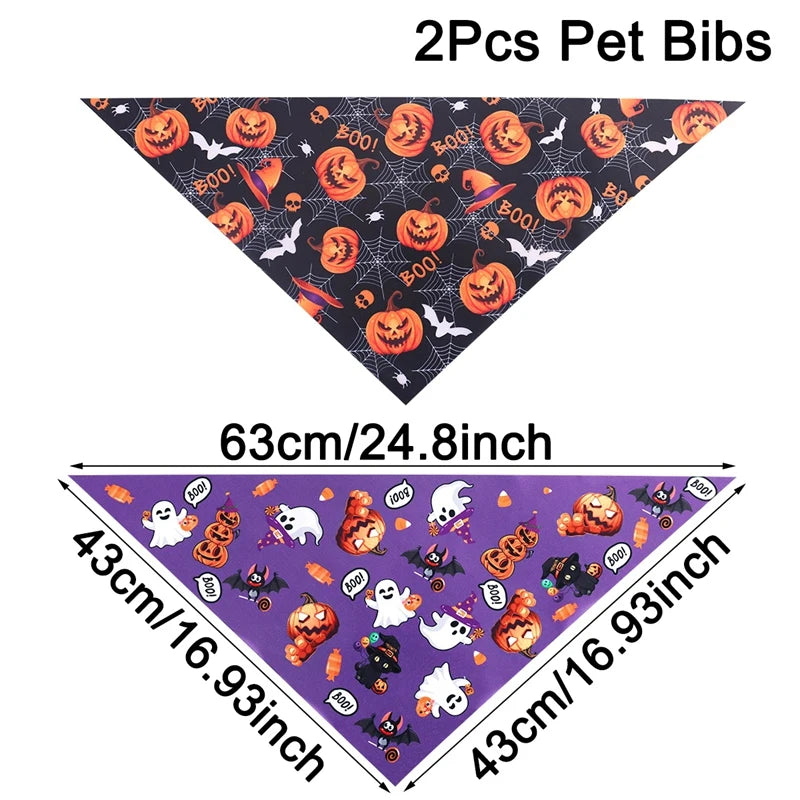 Halloween Dog Bandana Set (2 Pack)